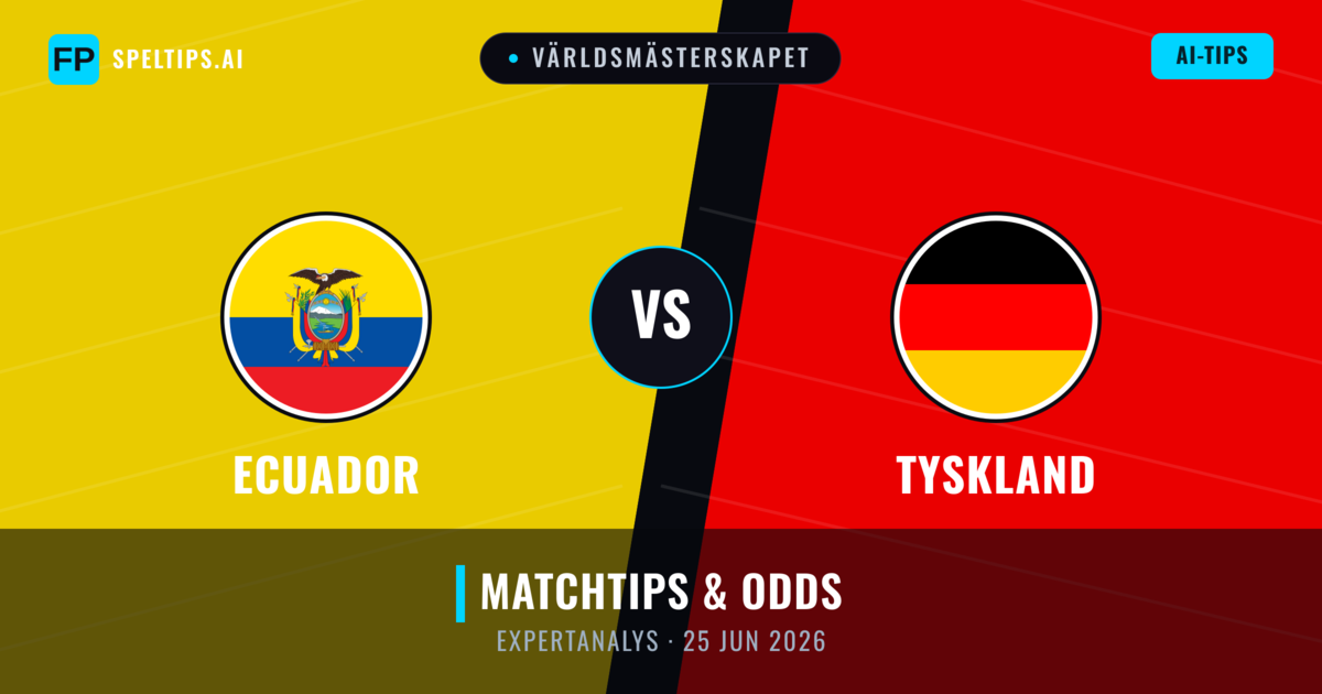 Ecuador vs Tyskland — matchtips och förhandstitt
