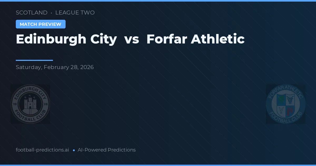 Edinburgh City vs Forfar Athletic — matchtips och förhandstitt