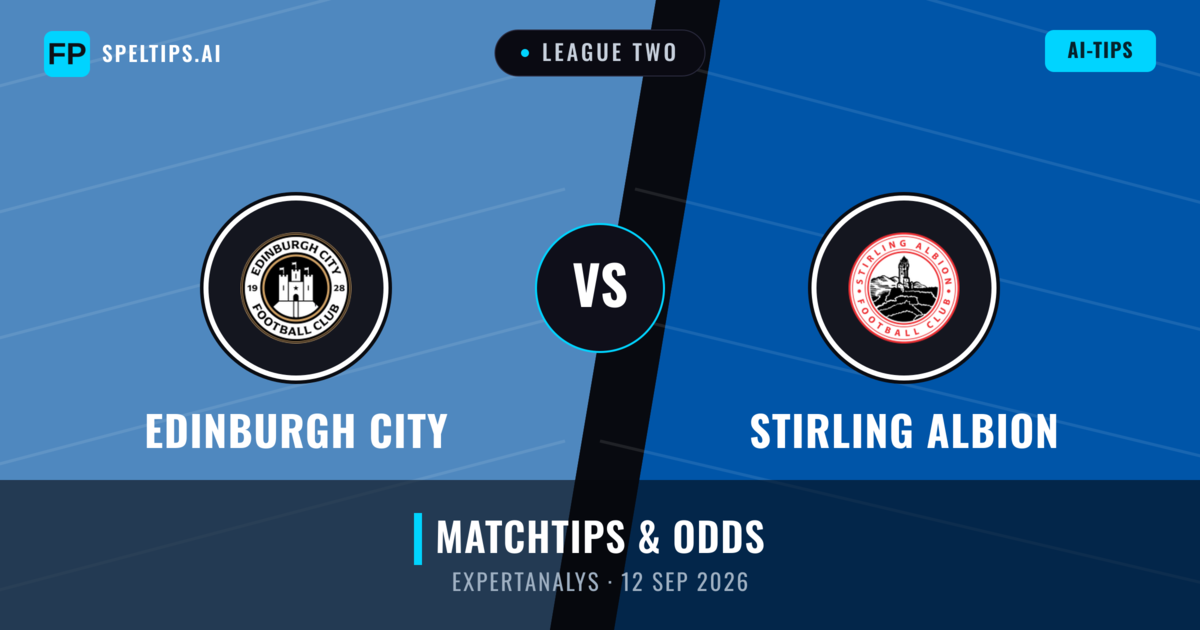 Edinburgh City vs Stirling Albion — matchtips och förhandstitt
