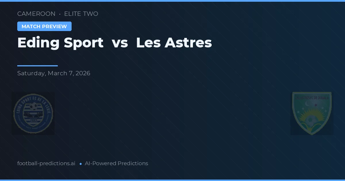 Eding Sport vs Les Astres — matchtips och förhandstitt