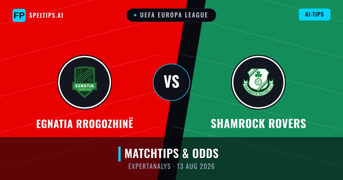 Egnatia Rrogozhinë vs Shamrock Rovers — matchtips och förhandstitt