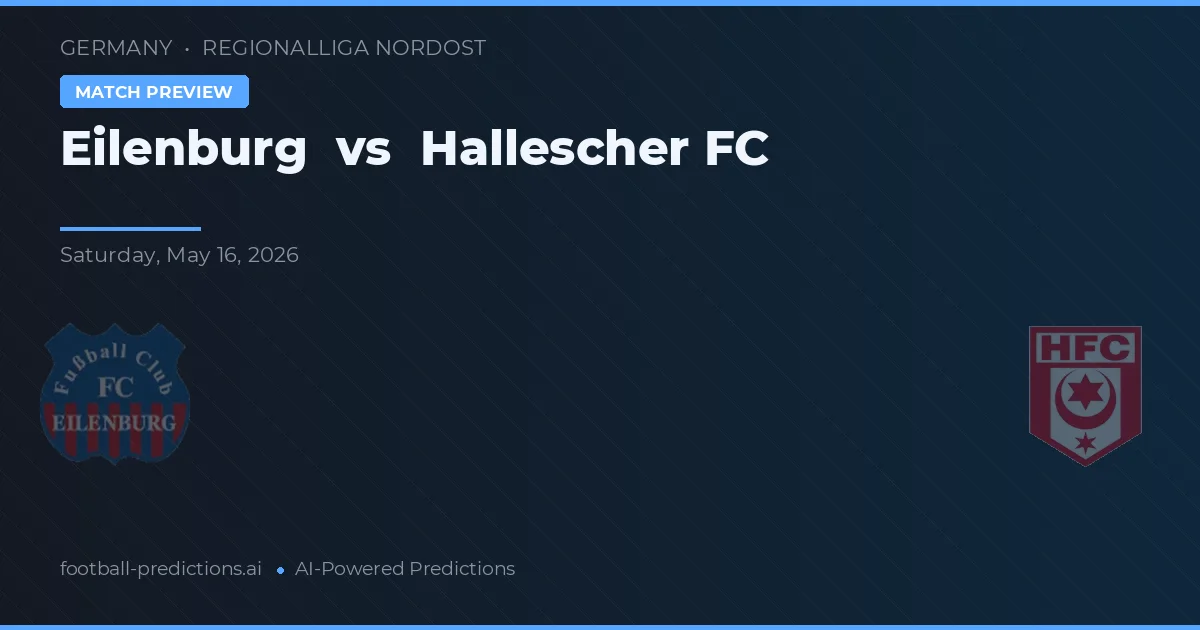 Eilenburg vs Hallescher FC — matchtips och förhandstitt
