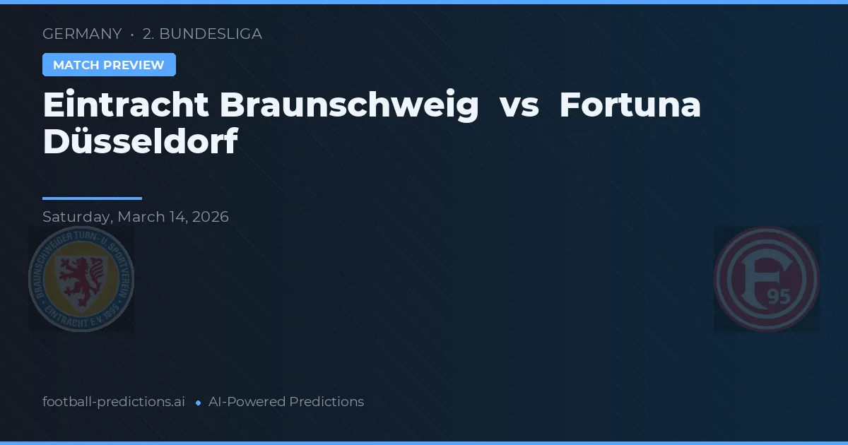 Eintracht Braunschweig vs Fortuna Düsseldorf — matchtips och förhandstitt