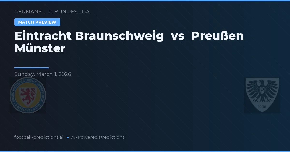 Eintracht Braunschweig vs Preußen Münster — matchtips och förhandstitt