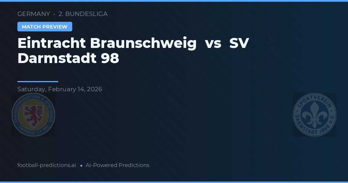 Eintracht Braunschweig vs SV Darmstadt 98 — matchtips och förhandstitt