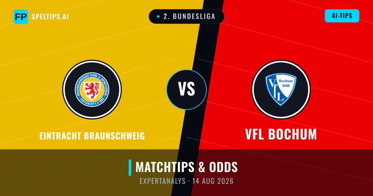 Eintracht Braunschweig vs VfL Bochum — matchtips och förhandstitt