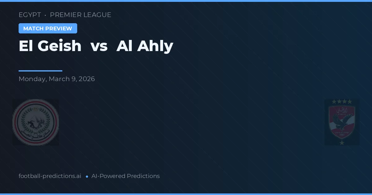El Geish vs Al Ahly — matchtips och förhandstitt