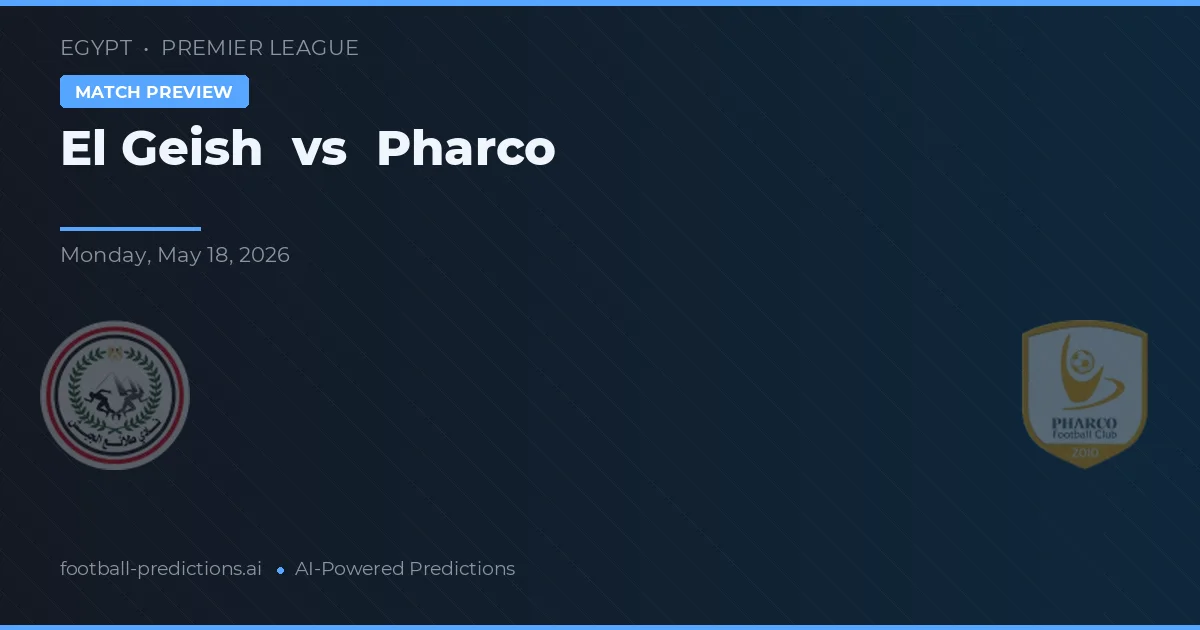 El Geish vs Pharco — matchtips och förhandstitt