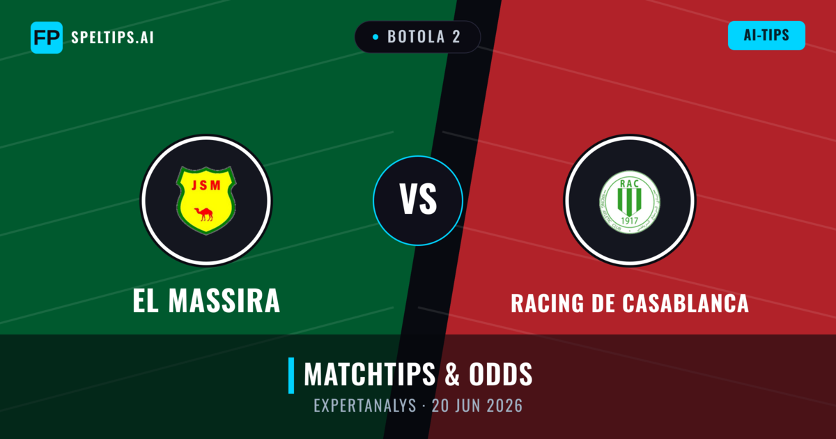 El Massira vs Racing de Casablanca — matchtips och förhandstitt