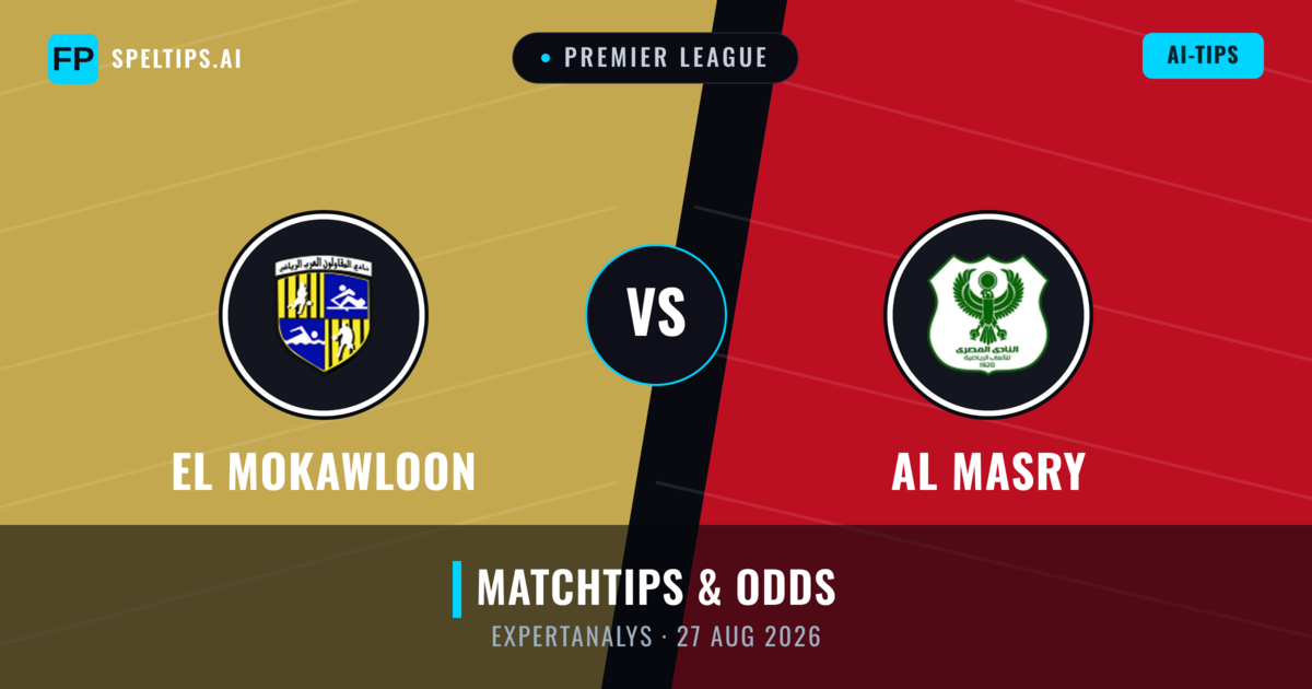 El Mokawloon vs Al Masry — matchtips och förhandstitt