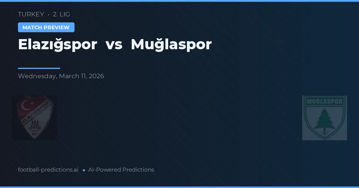 Elazığspor vs Muğlaspor — matchtips och förhandstitt