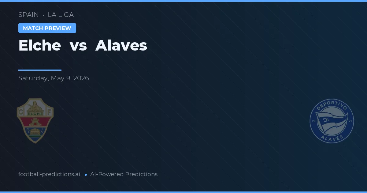 Elche vs Alavés — matchtips och förhandstitt
