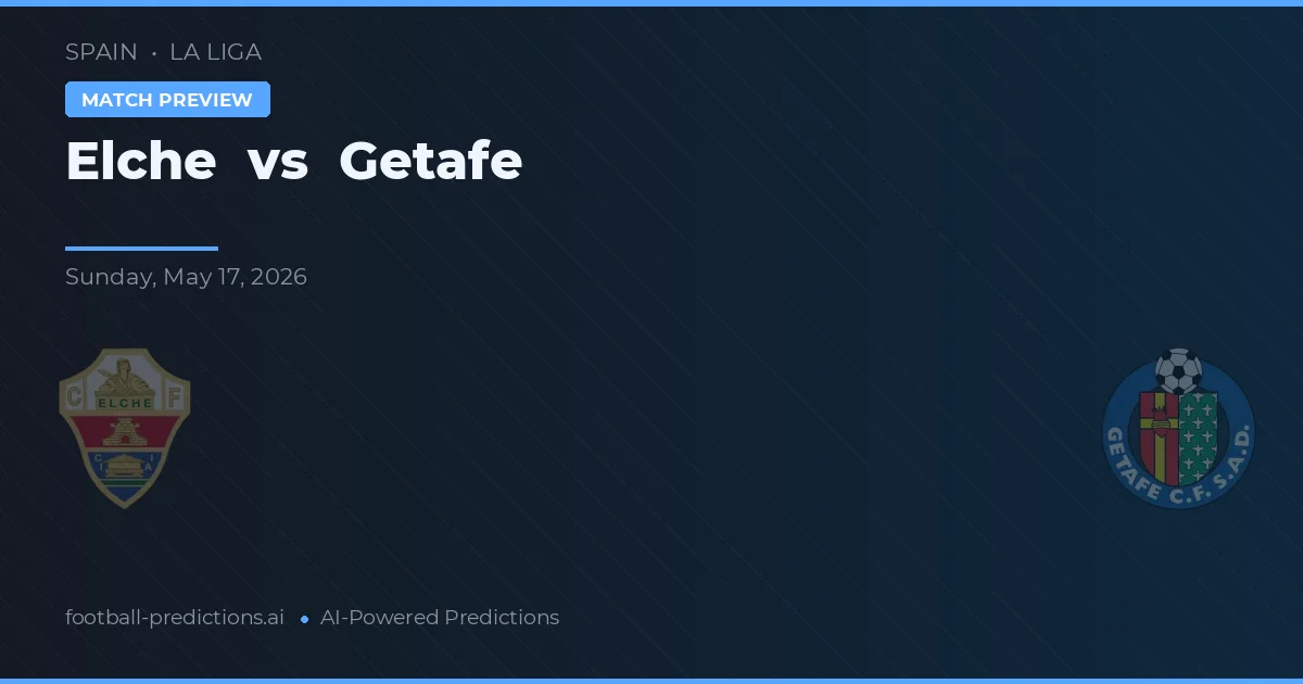 Elche vs Getafe — matchtips och förhandstitt