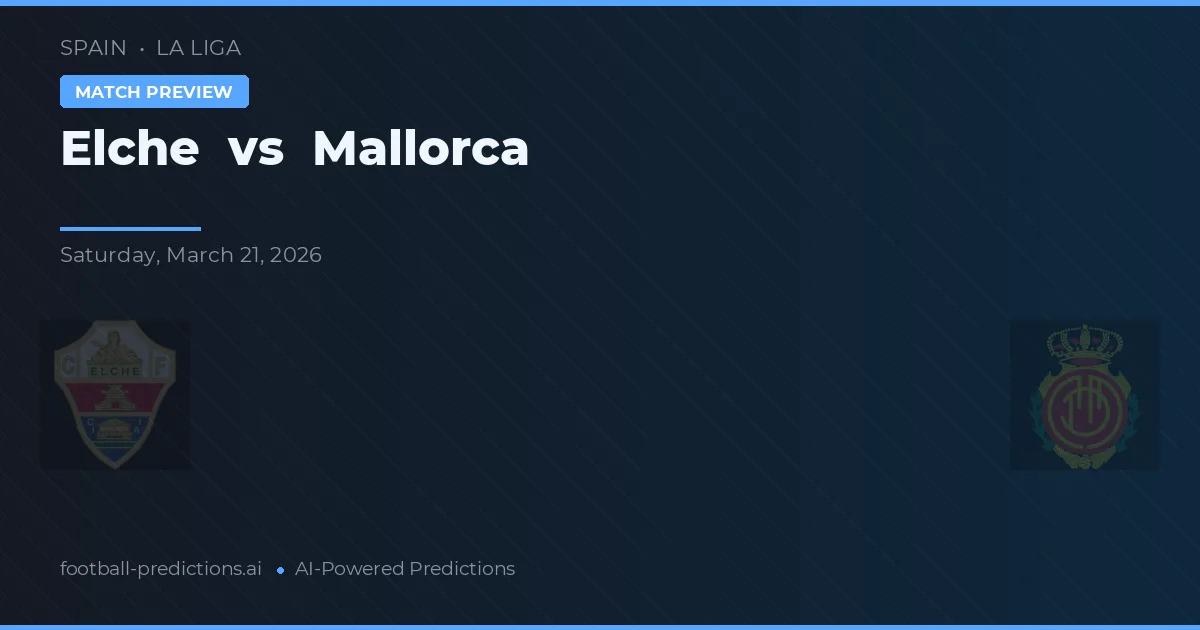 Elche vs Mallorca — matchtips och förhandstitt