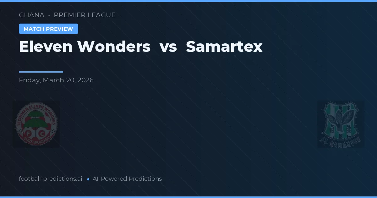 Eleven Wonders vs Samartex — matchtips och förhandstitt