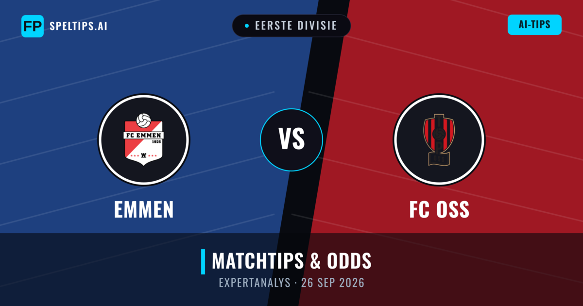 Emmen vs FC OSS — matchtips och förhandstitt
