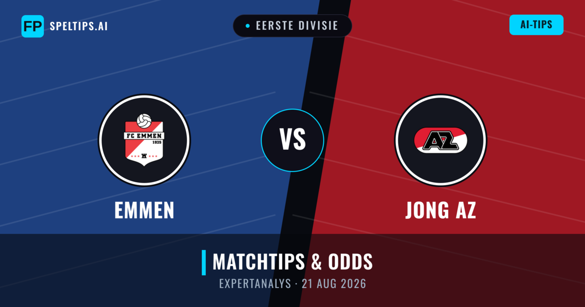 Emmen vs Jong AZ — matchtips och förhandstitt