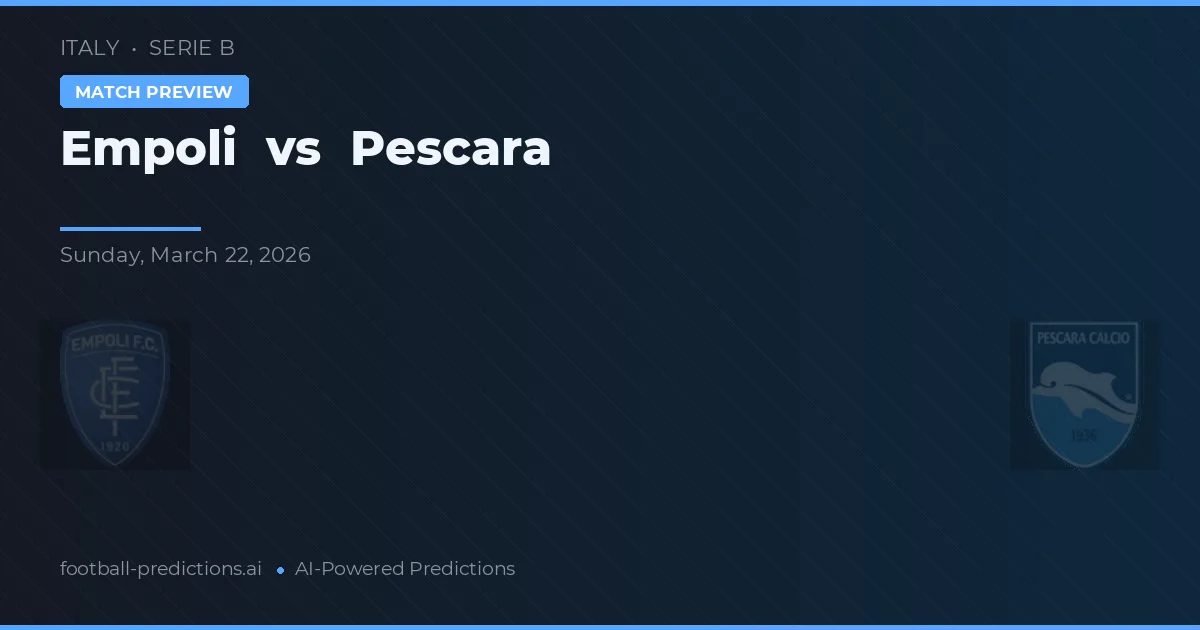 Empoli vs Pescara — matchtips och förhandstitt