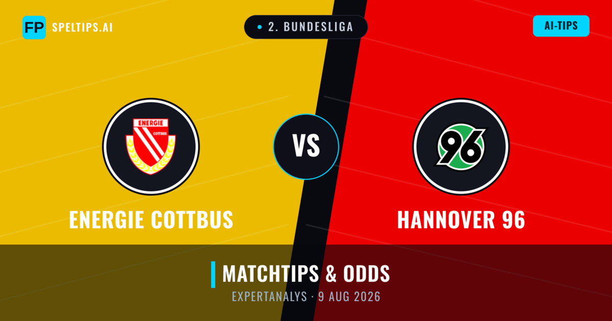 Energie Cottbus vs Hannover 96 — matchtips och förhandstitt