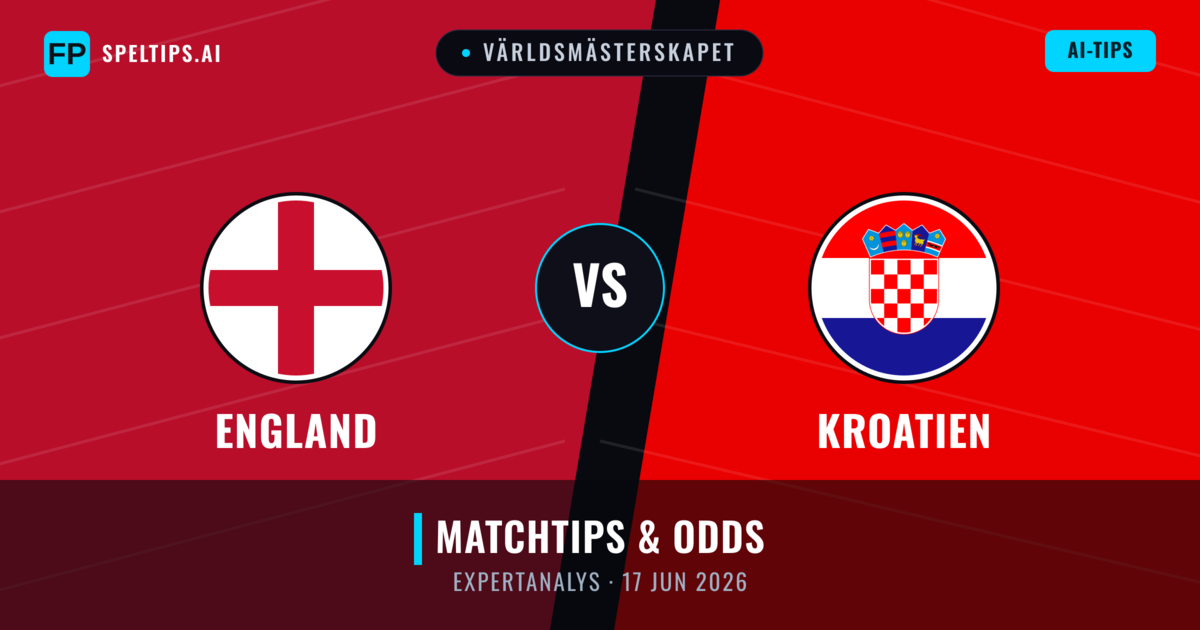 England vs Kroatien — matchtips och förhandstitt