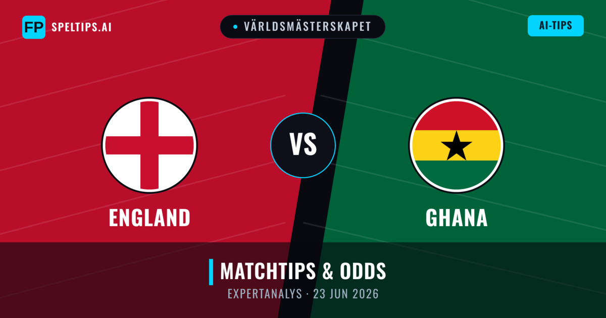 England vs Ghana — matchtips och förhandstitt