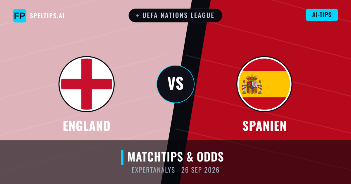 England vs Spanien — matchtips och förhandstitt