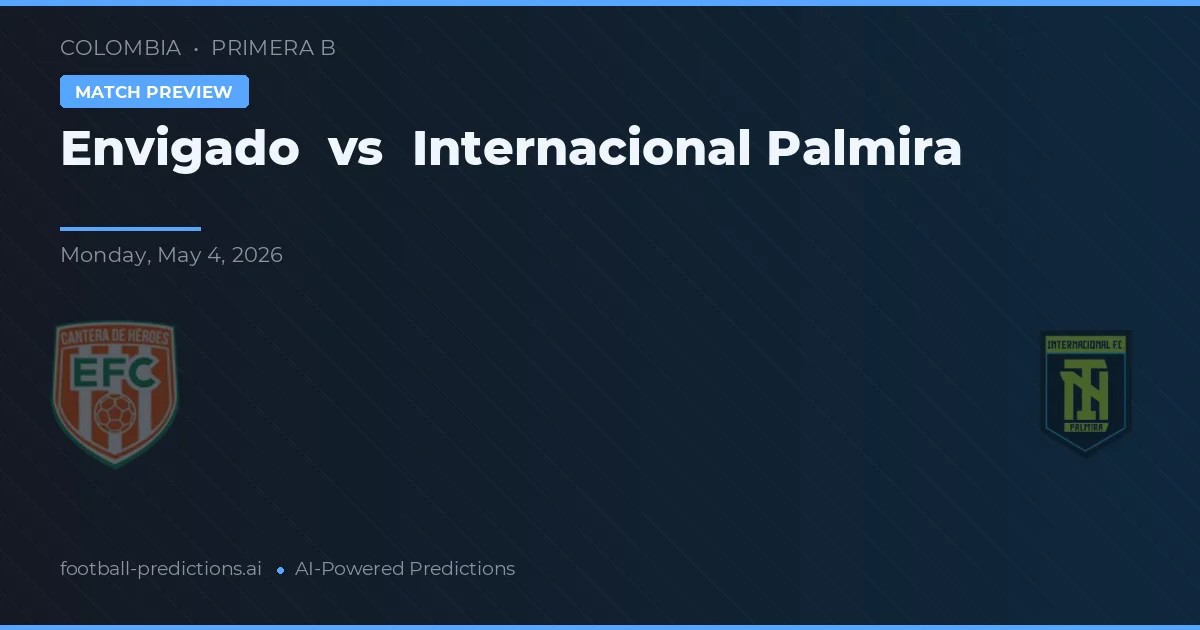 Envigado vs Internacional Palmira preview