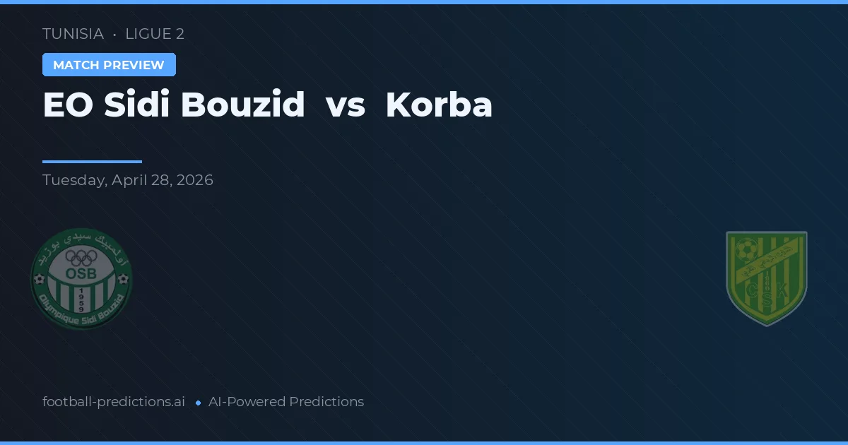 EO Sidi Bouzid vs Korba — matchtips och förhandstitt
