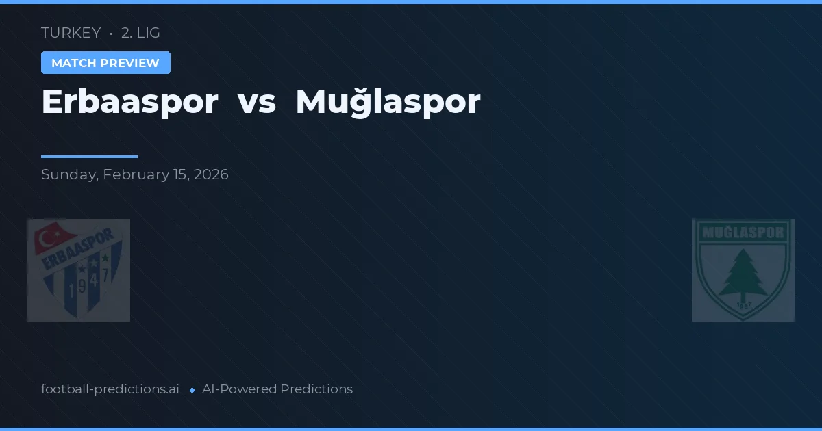 Erbaaspor vs Muğlaspor — matchtips och förhandstitt