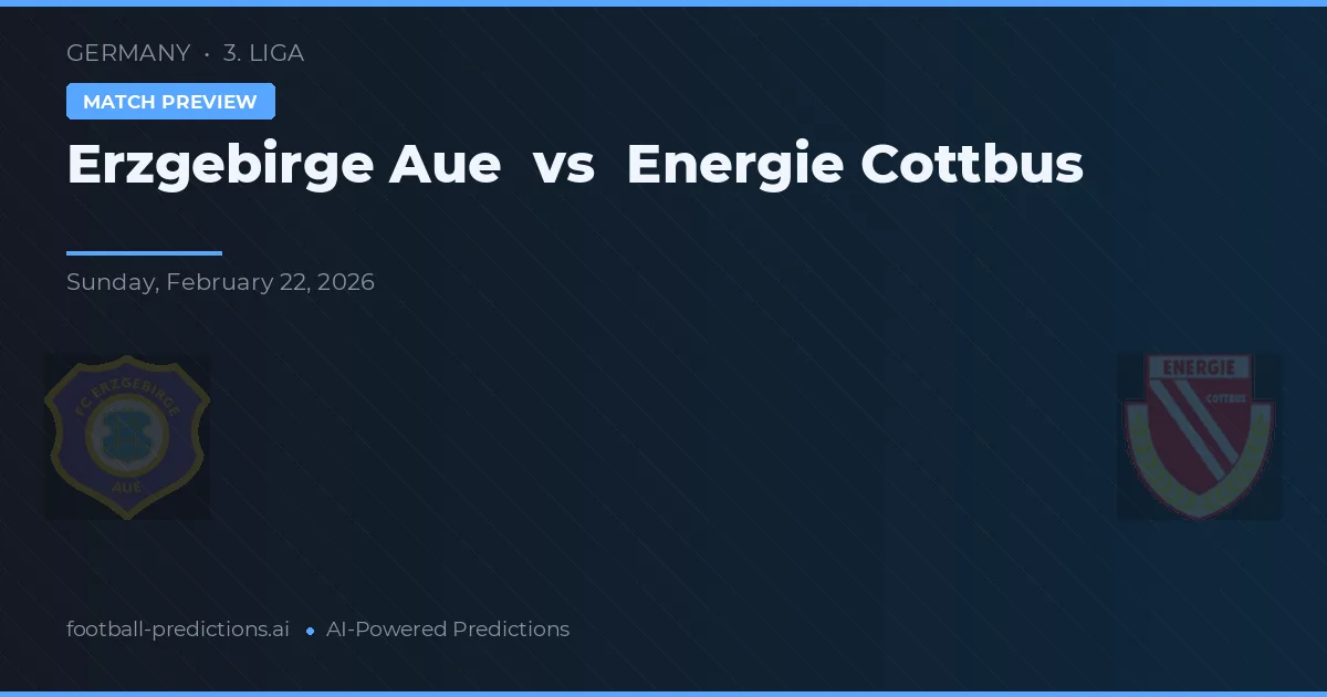 Erzgebirge Aue vs Energie Cottbus — matchtips och förhandstitt