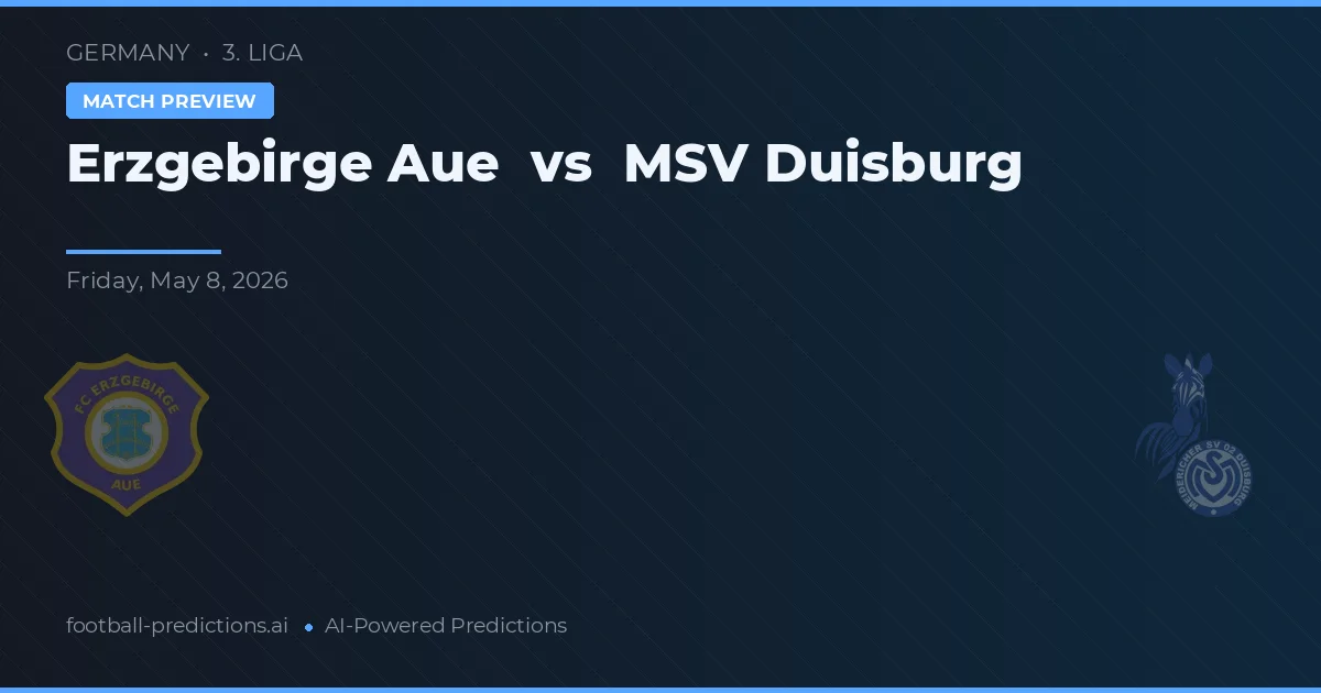 Erzgebirge Aue vs MSV Duisburg — matchtips och förhandstitt