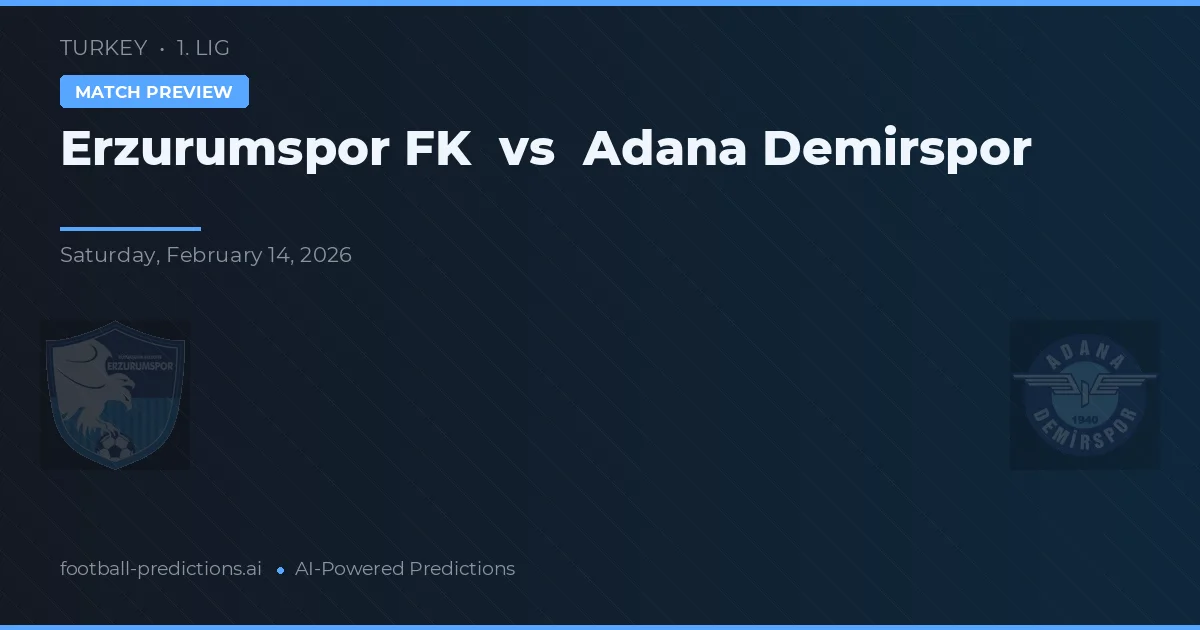 Erzurumspor FK vs Adana Demirspor — matchtips och förhandstitt