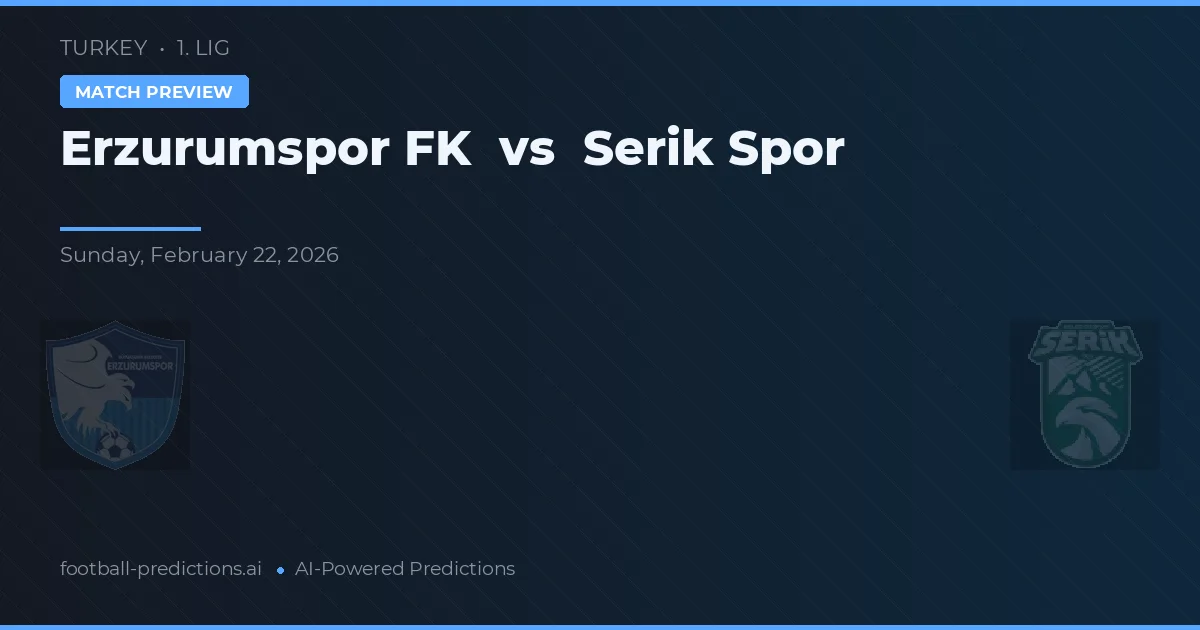 Erzurumspor FK vs Serik Spor — matchtips och förhandstitt