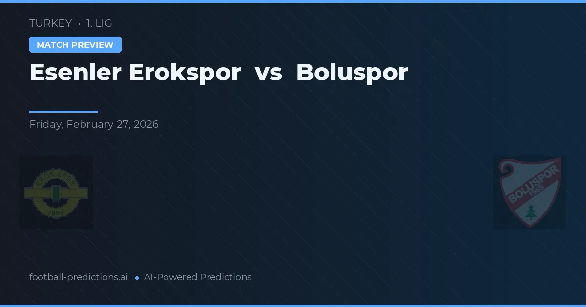 Esenler Erokspor vs Boluspor — matchtips och förhandstitt