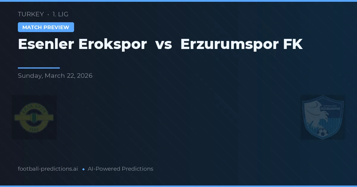 Esenler Erokspor vs Erzurumspor FK — matchtips och förhandstitt