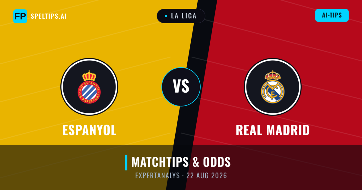 Espanyol vs Real Madrid — matchtips och förhandstitt
