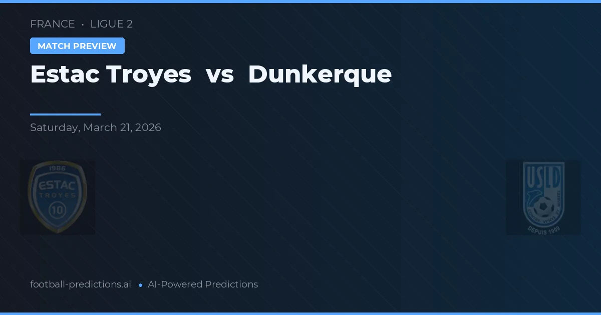 Estac Troyes vs Dunkerque — matchtips och förhandstitt