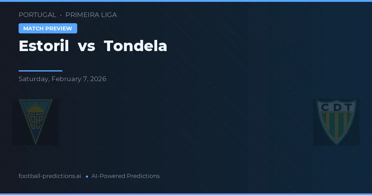 Estoril vs Tondela — matchtips och förhandstitt
