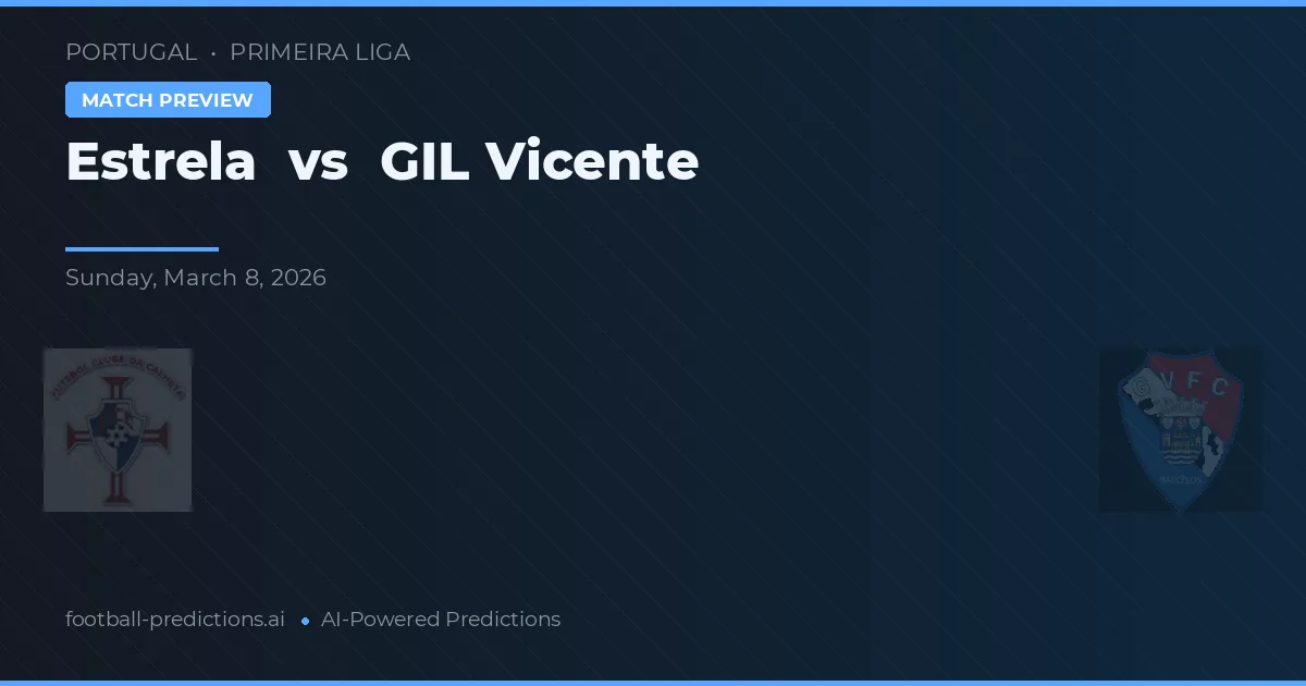 Estrela vs GIL Vicente — matchtips och förhandstitt