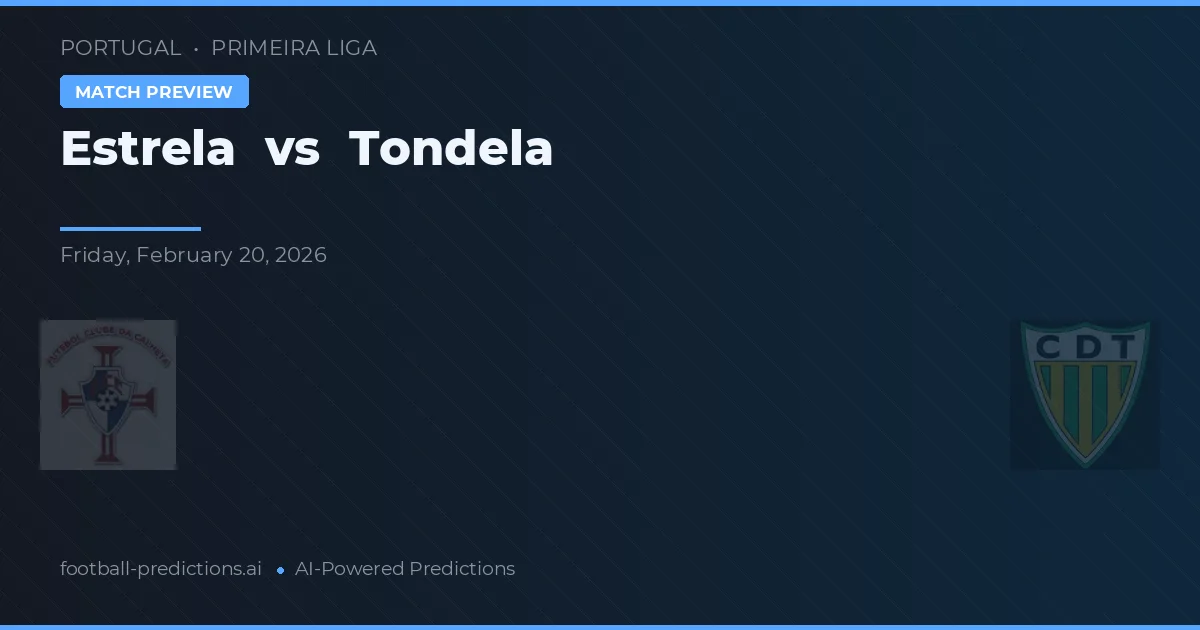 Estrela vs Tondela — matchtips och förhandstitt