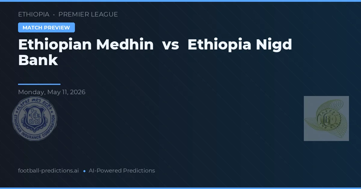 Ethiopian Medhin vs Etiopiska Nigd Bank — matchtips och förhandstitt