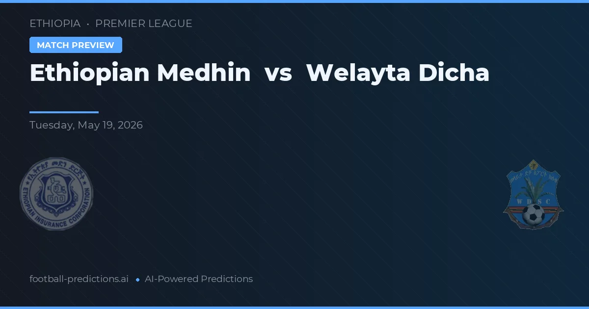 Ethiopian Medhin vs Welayta Dicha — matchtips och förhandstitt