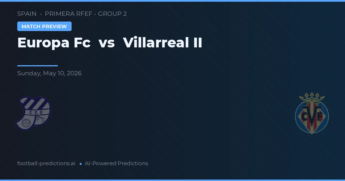 Europa FC vs Villarreal — matchtips och förhandstitt