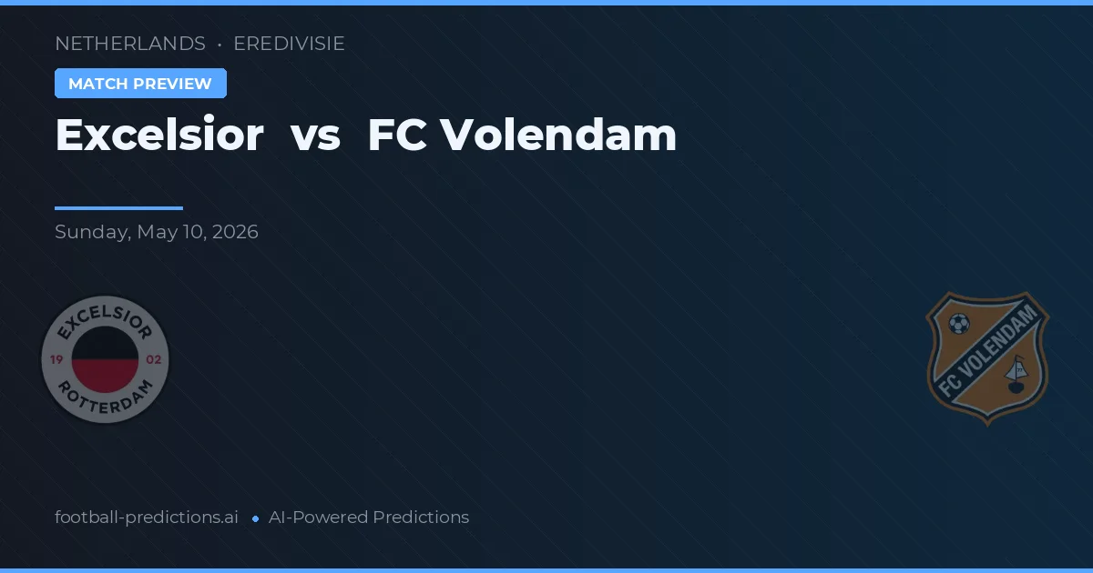 Excelsior vs FC Volendam — matchtips och förhandstitt