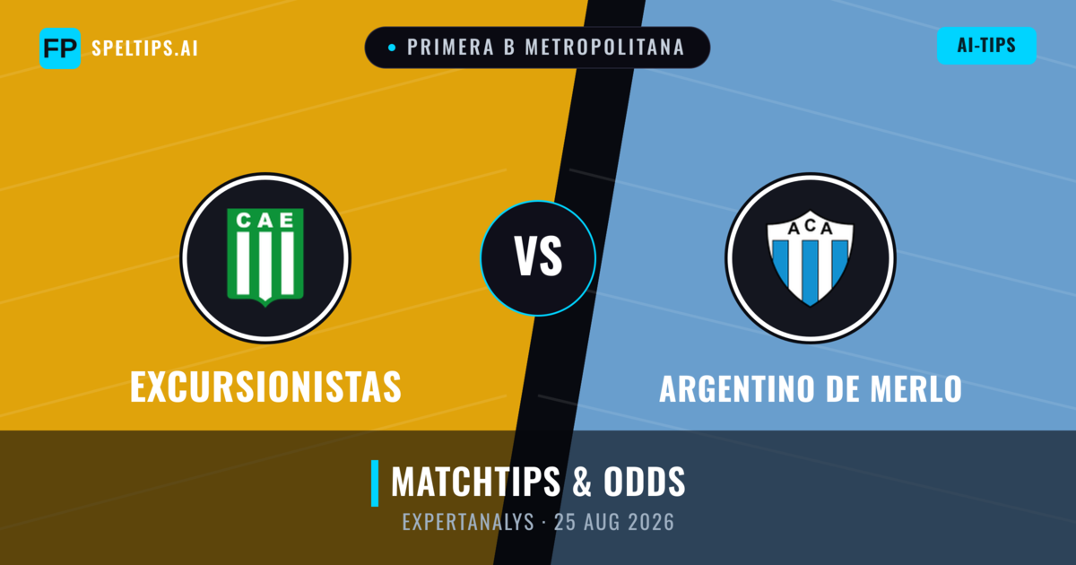 Excursionistas vs Argentino de Merlo — matchtips och förhandstitt