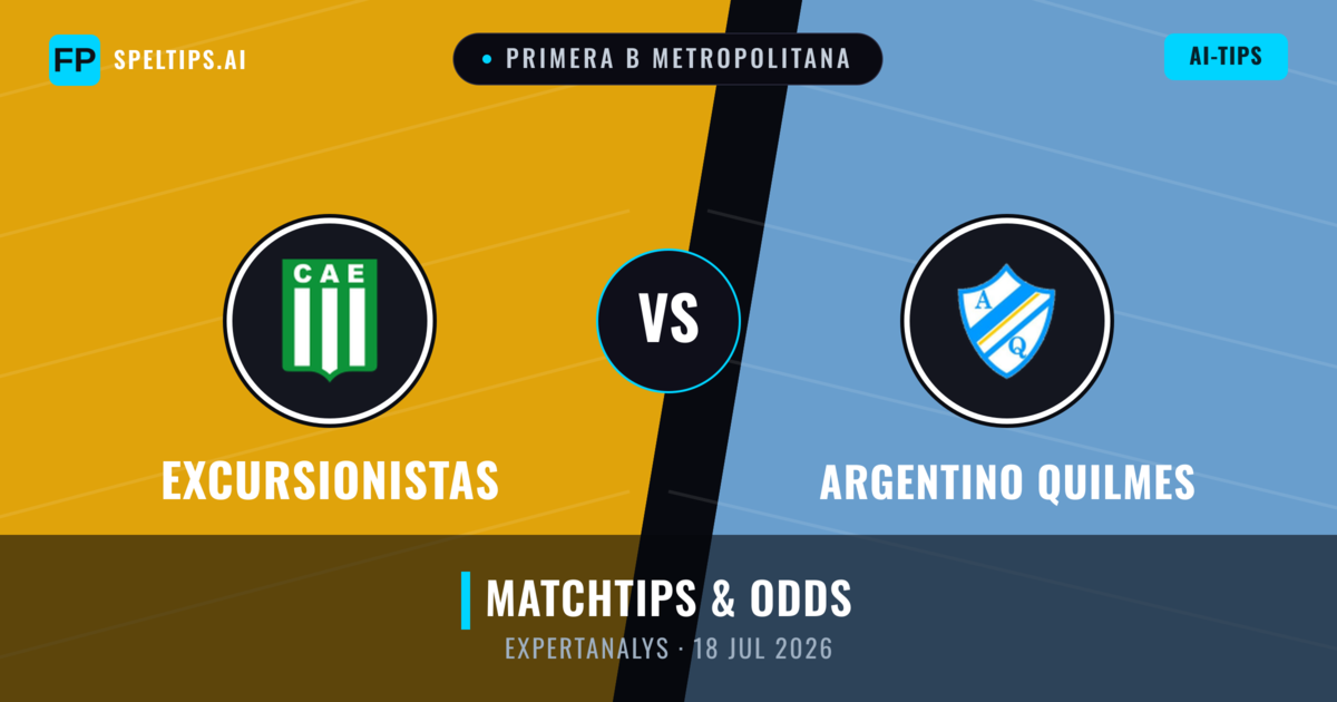 Excursionistas vs Argentino Quilmes — matchtips och förhandstitt