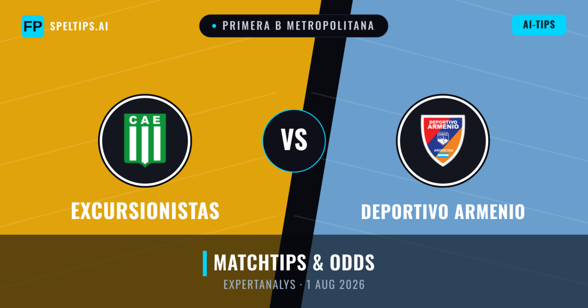 Excursionistas vs Deportivo Armenio — matchtips och förhandstitt