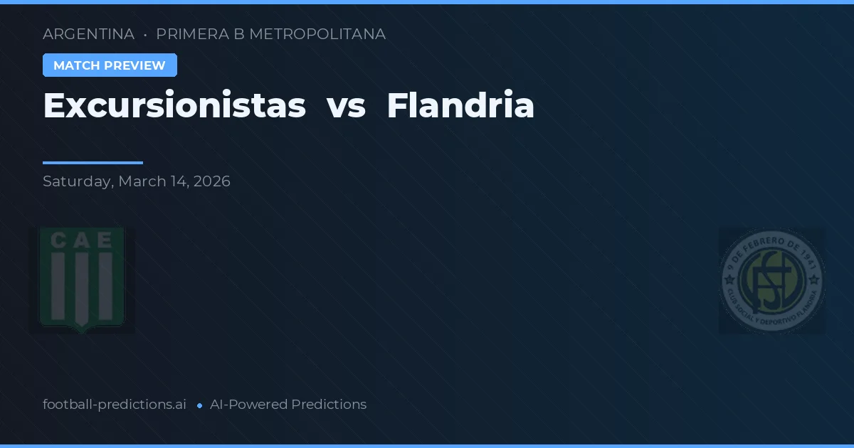 Excursionistas vs Flandria — matchtips och förhandstitt