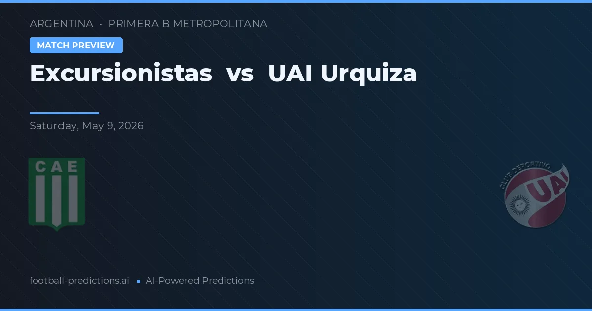 Excursionistas vs UAI Urquiza — matchtips och förhandstitt