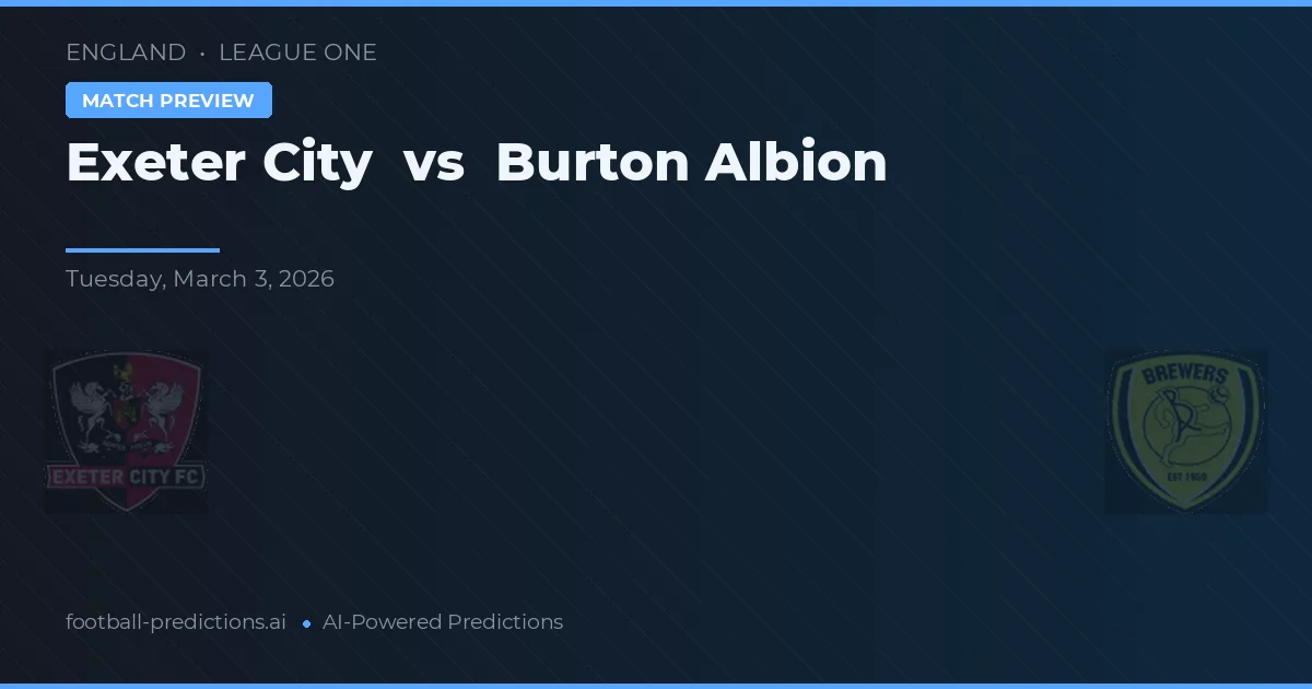 Exeter City vs Burton Albion — matchtips och förhandstitt